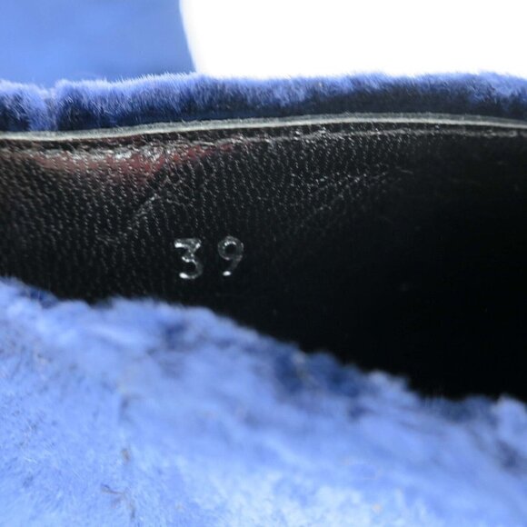 ELLERY Esmond Blue Velvet Ankle Boots Back Zip Made in Italy $1195 Women's 39/8M - Picture 8 of 10